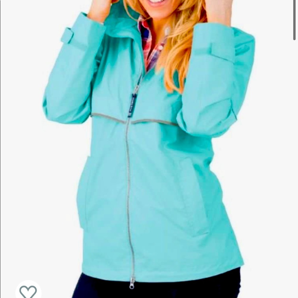 Charles River Apparel New Englander Wind & Waterproof Rain Jacket aqua XS